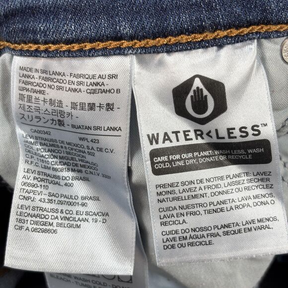 Levis Jeans Women's 26 Blue Wedgie Straight Button Fly High Rise Denim Pants - Picture 12 of 14